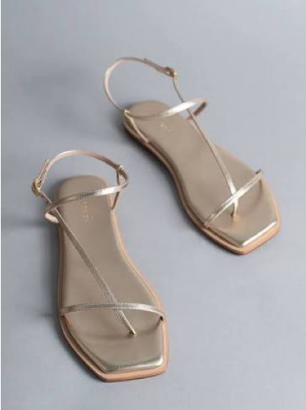 NWT Anthropologie Kaanas Alataya Metallic Gold Strappy Flat Sandals 11